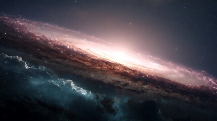 Fototapeta premium Cosmic spiral galaxy