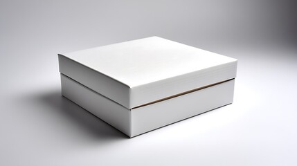 Naklejka premium Simple Elegant White Box for Packaging with Smooth Finish and Minimalist Design Perfect for Gifts or Products