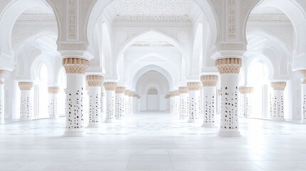 Obraz premium Majestic White Mosque Interior