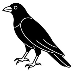 vector illustration of a crow