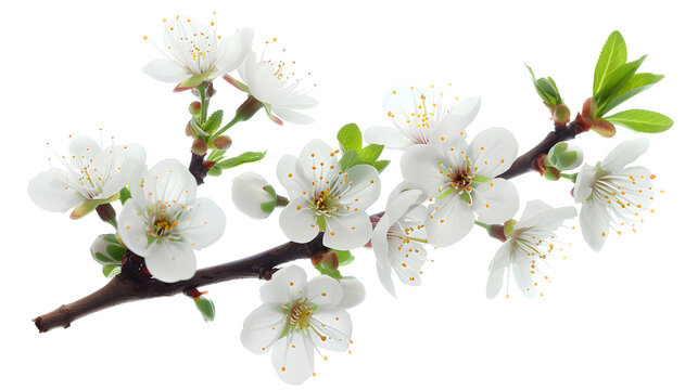 Beautiful Cherry Plum Blossoms Against Blue Sky Background for Nature Lovers