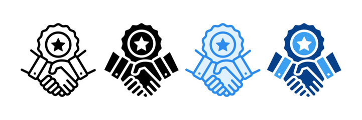 Cooperation Icon Set Multiple Style Collection