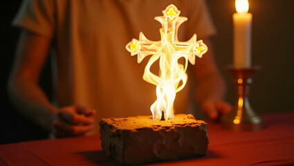 Sacred Devotion and Cultural Tradition: Corpus Christi Celebrated Through Artistic Expression in Premium Photo Stock Imagery with Balanced Visuals and Empty Space