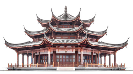 Fototapeta premium Chongqing Urban Architecture Arhat Temple Isolated - High-Quality Image for Architecture Websites and Travel Blogs