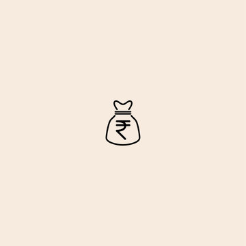 recommend clip art: Money bag icon flat vector design.
