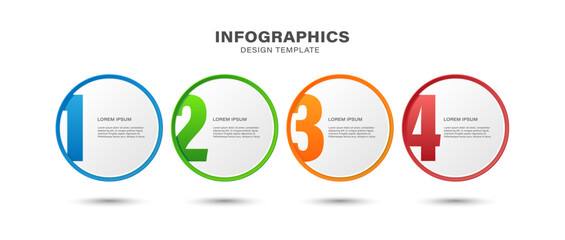 Business Infographic design template with numbers and text