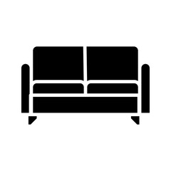 Sofa icon on white background