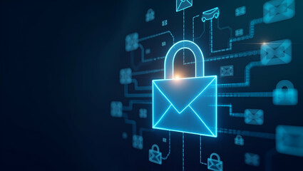 Comprehensive email security best practices protocol featuring advanced encryption robust authentication and spam mitigation techniques to ensure safe digital correspondence in  Photo Stock  Concept  