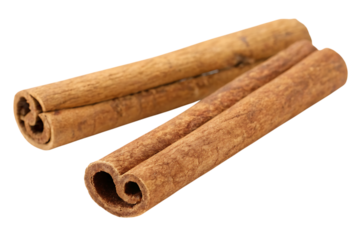 Aromatic cinnamon sticks, rich brown hues and intricate swirling textures, promising warmth and spice in baking.