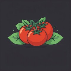 tomato on a black background