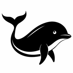 Fototapeta premium Whale Silhouette Digital Art