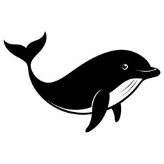 Fototapeta premium Whale Silhouette Digital Art