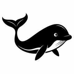 Whale Silhouette Digital Art