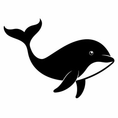 Whale Silhouette Digital Art