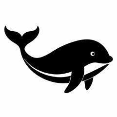 Obraz premium Whale Silhouette Digital Art