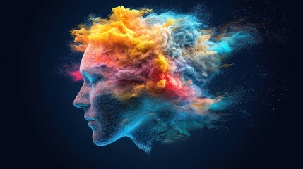 Abstract representation of creative thoughts.