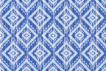 Seamless ikat vector pattern for textile product.