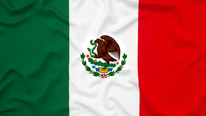 Naklejka premium Vibrant Mexican Flag Colors: Premium Stock Imagery Showcasing Iconic Red, Green, and White Hues for Cultural Pride and Brand Enhancement with Left-Side Empty Space