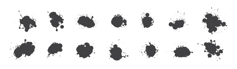 Black brush stroke set isolated on background. Paint brush stroke vector for ink paint, grunge design element, dirt banner, watercolor design, dirty texture. Trendy brush stroke, vector illustration