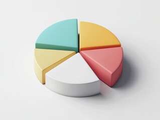 Colorful pie chart for data representation.