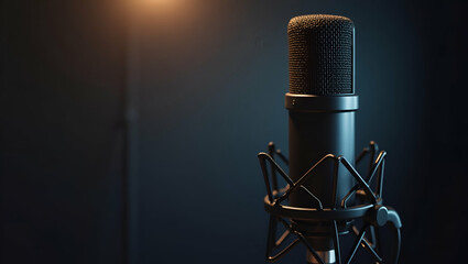 Mastering Podcast Production: Advanced Recording Techniques & Meticulous Editing for Crisp Audio and Engaging Content in Photo Stock Concept with Left Space