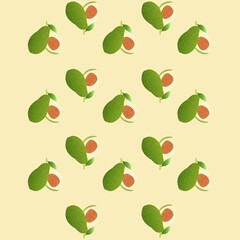 avocado pattern vector illustration