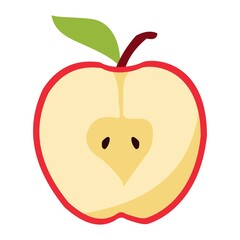 red apple with a slice