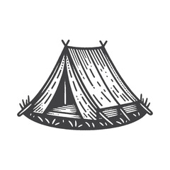 Simple Tents Outdoor Vector Design – Vintage Logo & Retro Illustration
