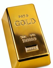A shiny gold bar symbolizing wealth and investment opportunity.