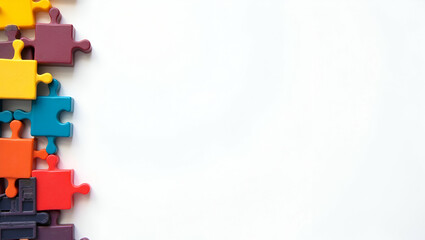 Fototapeta premium Diversity and Inclusion Training Visual: Modern Design for Professional Development, Cultural Competence, and Clear Instructional Themes - Space for Text on Left