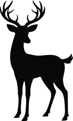 dear silhouette vector image design