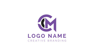 Minimalist CM Logo for Branding and Identity.