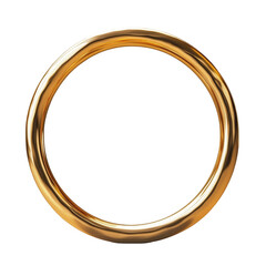 An Elegant Gold Ring with a Smooth Surface on a Black Background Showcasing its Reflective Quality and Timeless Design