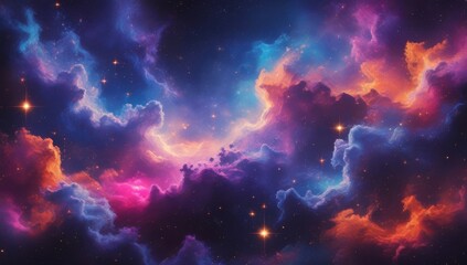 Cosmic abstract with galactic dust and stars.