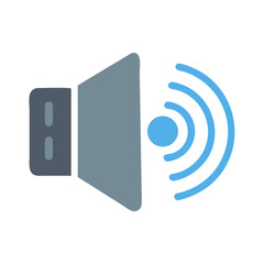 Speaker with Sound Waves Icon Design