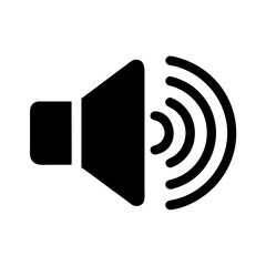 Speaker with Sound Waves Icon Design