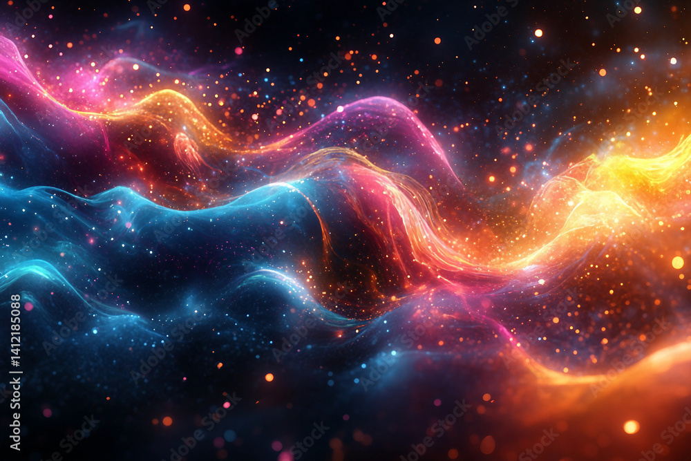 Poster futuristic abstract background with creative textures generative ai