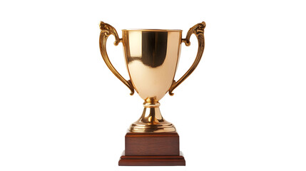 Shiny Trophy Isolated on White Background for Awards and Achievements