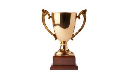 Shiny Trophy Isolated on White Background for Awards and Achievements