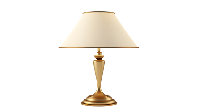 Modern Bedroom Lamp Isolated on White Background for Interior Design Concepts