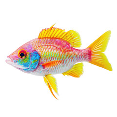 Fototapeta premium Colorful fish isolated on transparent background.