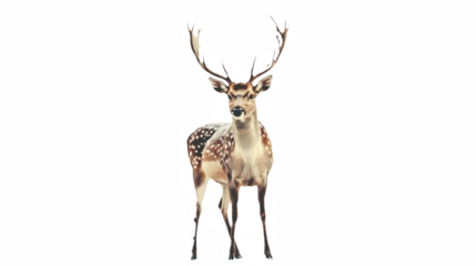 a deer standing in the dark on a transparent background, PNG image, PNG file, Generative art.