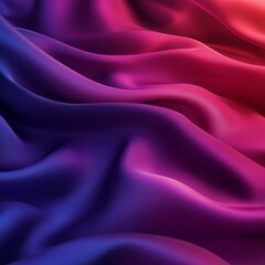 Obraz premium Gradient backgrounds velvet tone. A vibrant fabric drapes gracefully, showcasing smooth waves of deep purple and rich pink hues, creating an elegant and luxurious appearance.