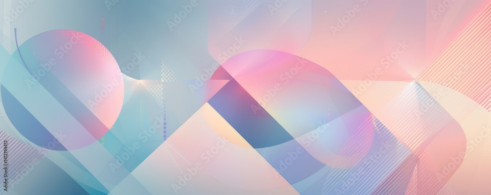 Poster abstract circle geometric shapes effect on surface of digital cyber design express scene of cyberspa