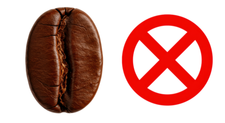Isolated No Coffee Sign