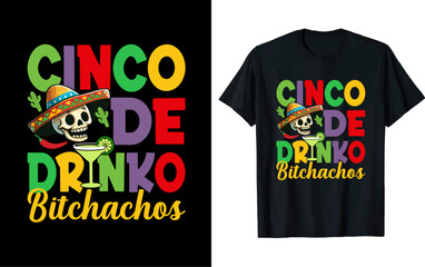 CINCO DE Mayo t-shirt design, vector illustration, CINCO DE MAYO design, silhouette style.
