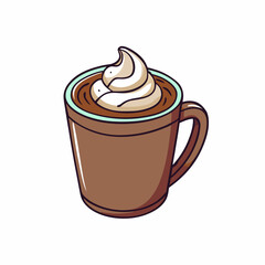 hot chocolate simple design vector artwork