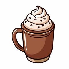 hot chocolate simple design vector style