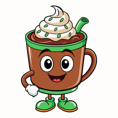 hot chocolate vector style creative artwork