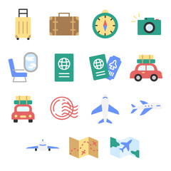 여행 아이콘 세트